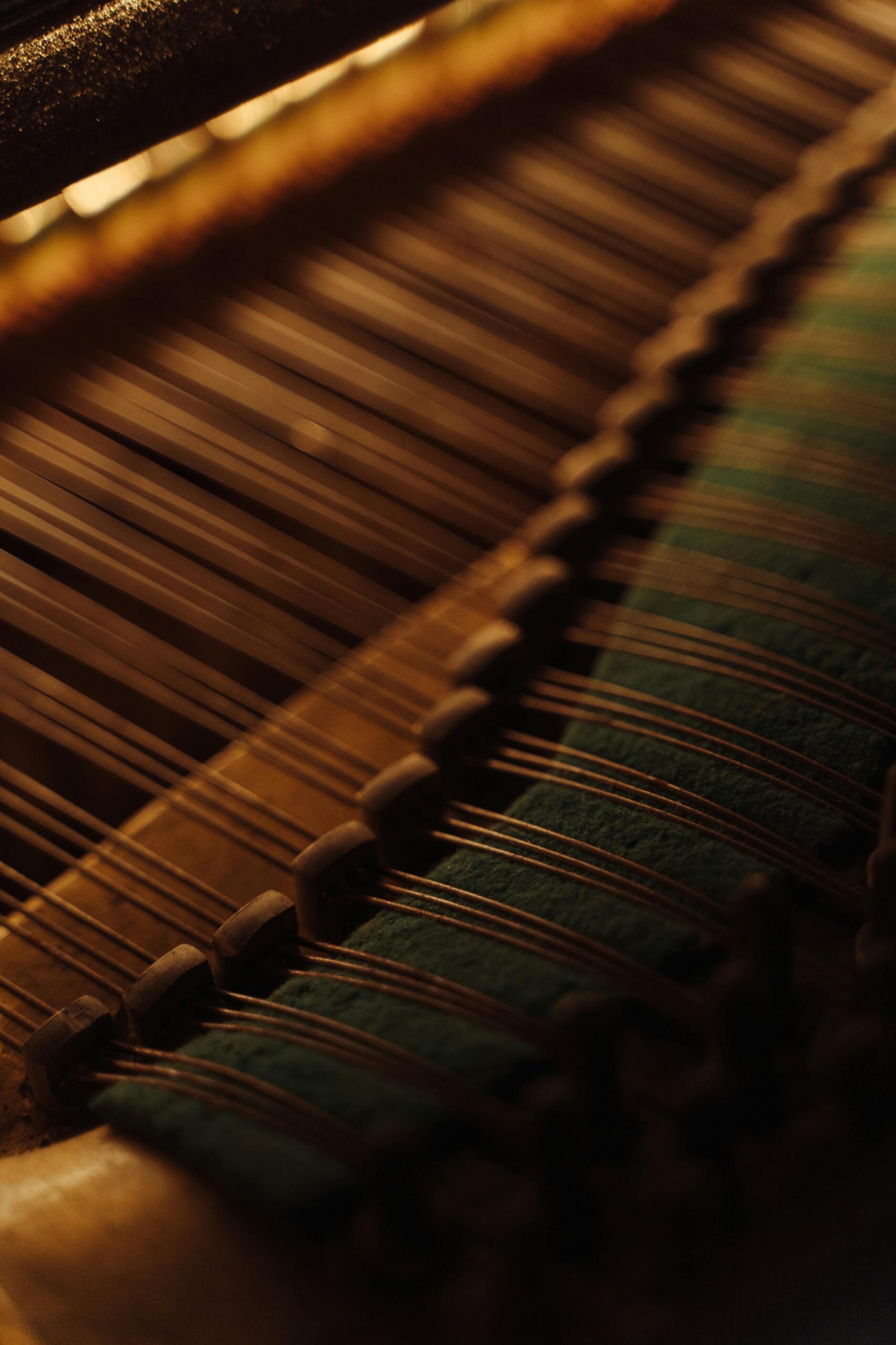 Inside of a grand piano